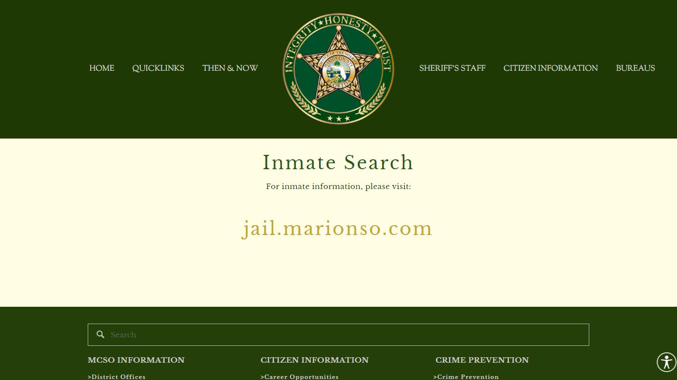 INMATE SEARCH — Marion County Sheriff's Office